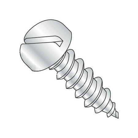 Newport Fasteners Self-Drilling Screw, #8 x 3/4 in, Zinc Plated Steel Pan Head Slotted Drive, 6300 PK 670060-6300